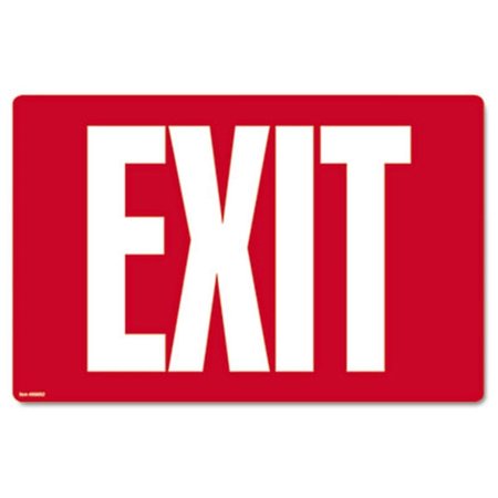 PEN2PAPER Glow-in-the-Dark Safety Sign Exit 12 x 8 Red PE39782